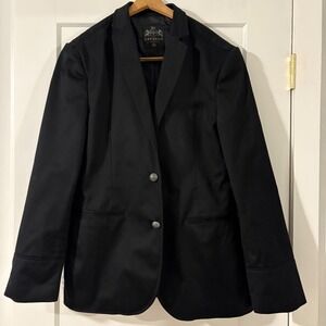 Express Black Two Button Blazer Jacket Men's Size M Military‎ Style Buttons